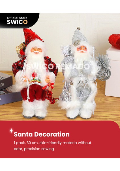 Yaratıcı Noel Dekorasyonu Noel Baba 30CM (Yurt Dışından)