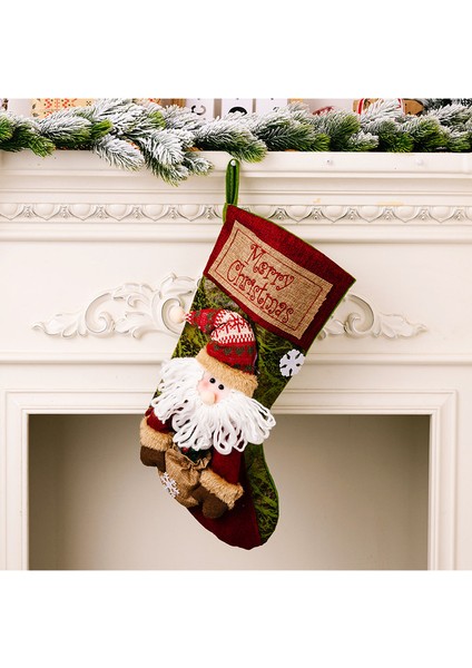 Yaratıcı Noel Çorap Dekorasyonu 1 Adet (Yurt Dışından)