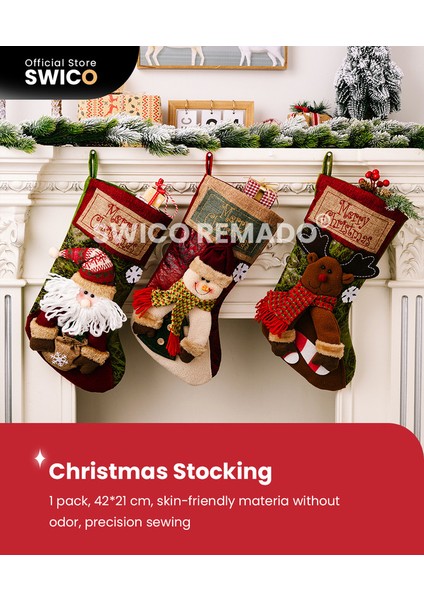 Yaratıcı Noel Çorap Dekorasyonu 1 Adet (Yurt Dışından)