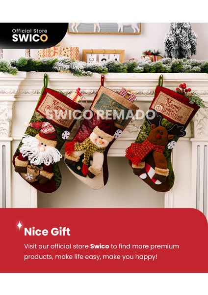 Yaratıcı Noel Çorap Dekorasyonu 1 Adet (Yurt Dışından)