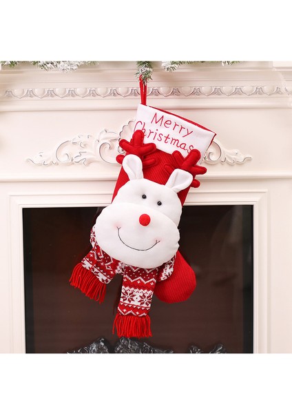 Yaratıcı Noel Çorap Dekorasyonu 1 Adet (Yurt Dışından)