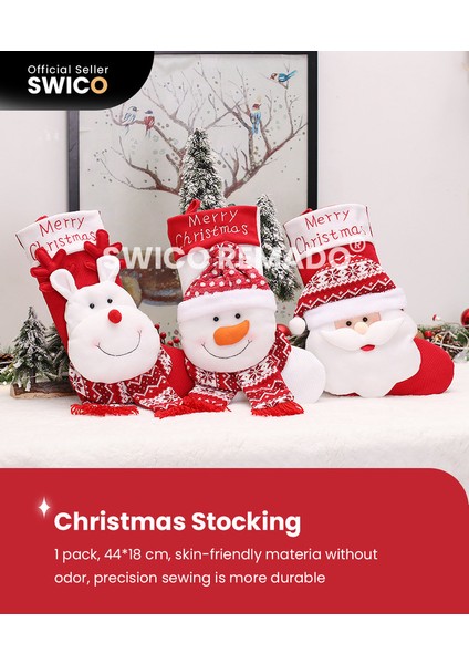 Yaratıcı Noel Çorap Dekorasyonu 1 Adet (Yurt Dışından)