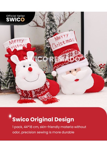 Yaratıcı Noel Çorap Dekorasyonu 1 Adet (Yurt Dışından)