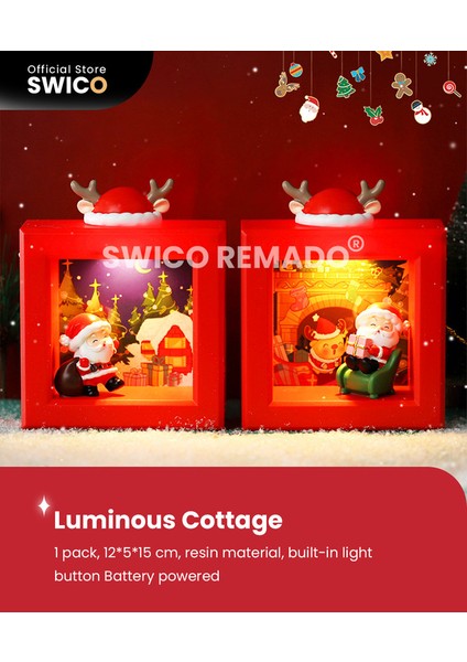 Aydınlık Noel Baba Yaratıcı Noel Dekorasyonu (Yurt Dışından)