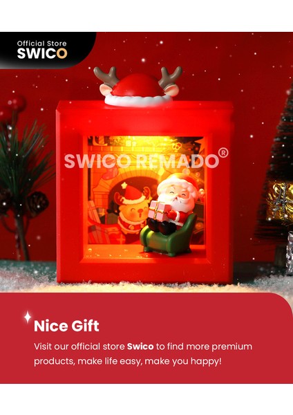 Aydınlık Noel Baba Yaratıcı Noel Dekorasyonu (Yurt Dışından)