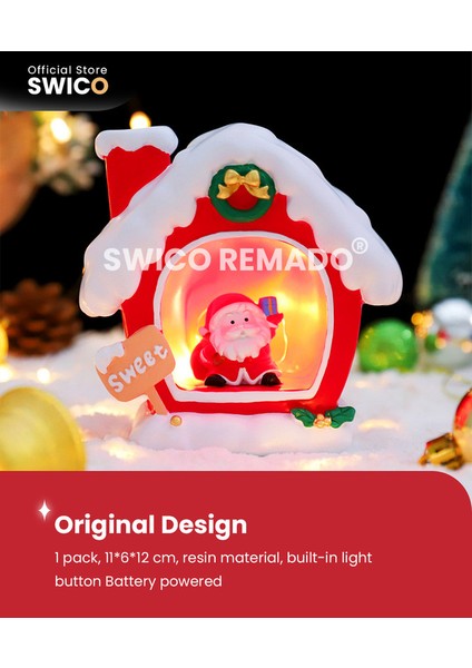 Aydınlık Noel Baba Yaratıcı Noel Dekorasyonu (Yurt Dışından)