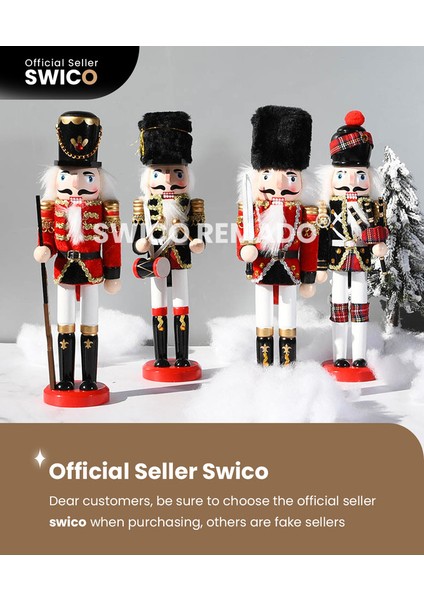 Noel Dekorasyonu Ahşap Fındıkkıran Heykelcik 30CM (Yurt Dışından)