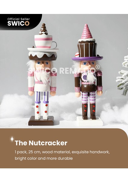 Noel Dekorasyonu Ahşap Fındıkkıran Heykelcik 25CM (Yurt Dışından)