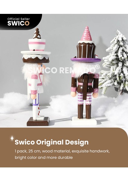 Noel Dekorasyonu Ahşap Fındıkkıran Heykelcik 25CM (Yurt Dışından)