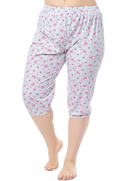 Desenli Lastikli Kısa Anne Pijama Altı 019