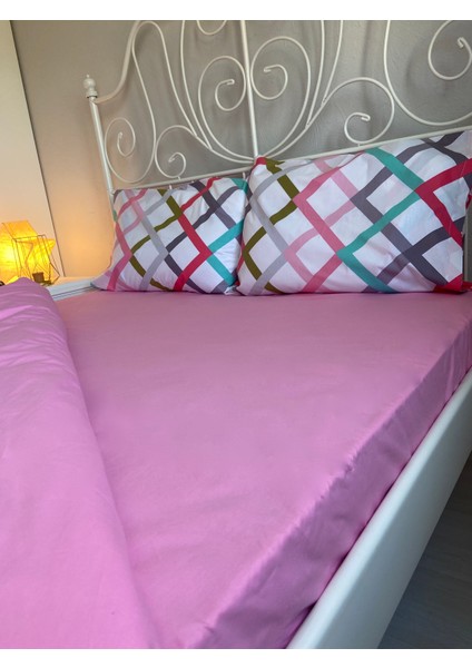 Çift Kişilik Açık Pembe Renkli Lastikli Çarşaf fiyatları
