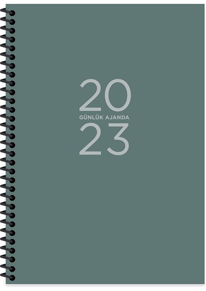 KESKİN COLOR 2023 AJANDA 17x24 GÜNLÜK SPİRALLİ YEŞİL 830502