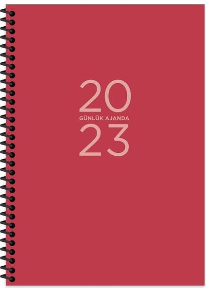 KESKİN COLOR 2023 AJANDA 17x24 GÜNLÜK SPİRALLİ KIRMIZI 830503
