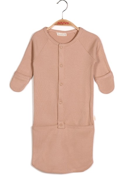 Kız Bebek Önden Çıtçıtlı Uyku Tulumu