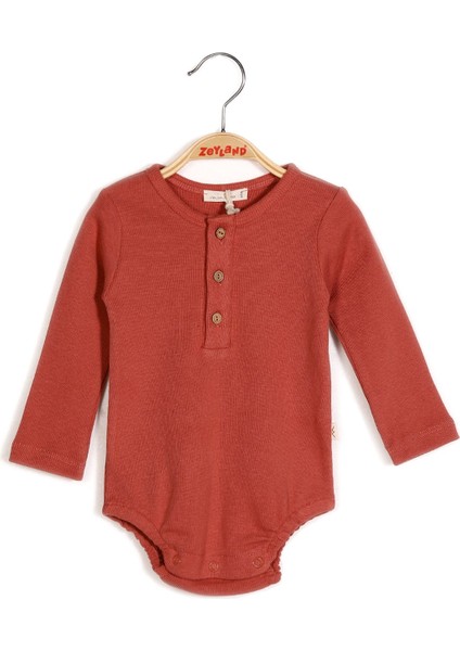 Gots Sertifikalı Organik Pamuk Önden Düğmeli Erkek Body (0-4yaş)