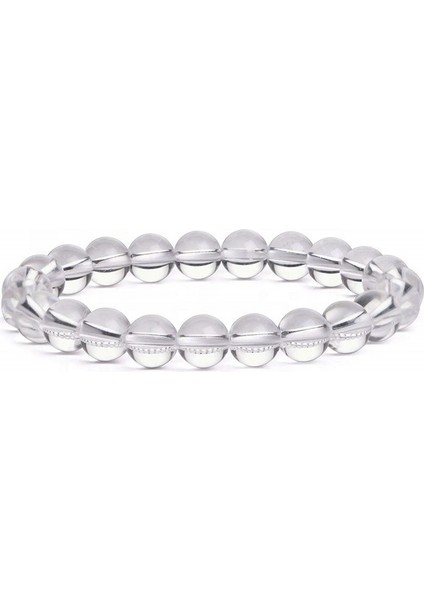 Sertifikalı Doğal Kristal Kuvars Taşı Bileklik 8mm fiyatları