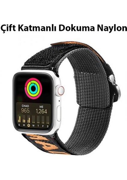 Polham Climberloop Apple Watch 42-44-45MM Ultra Rahat ve Hafif Kordon Kayış, Cırt Cırtlı Bağlantılı