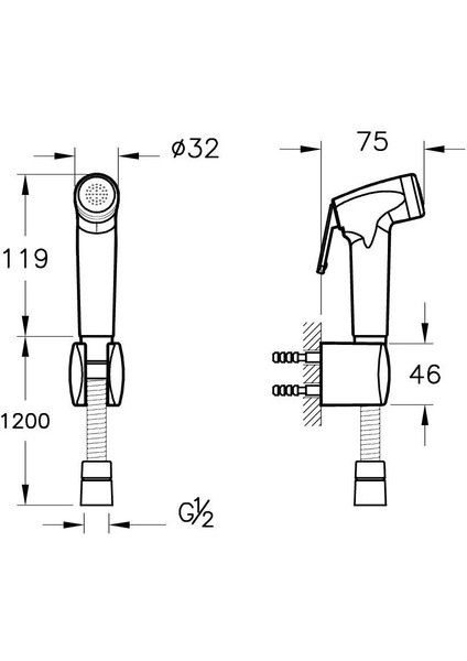 Taharet Duşu Krom A45705