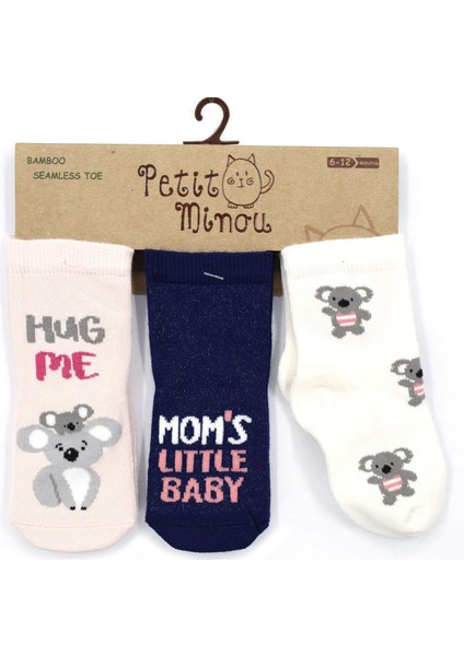 3'lü Koala Bebek Çorabı 2172