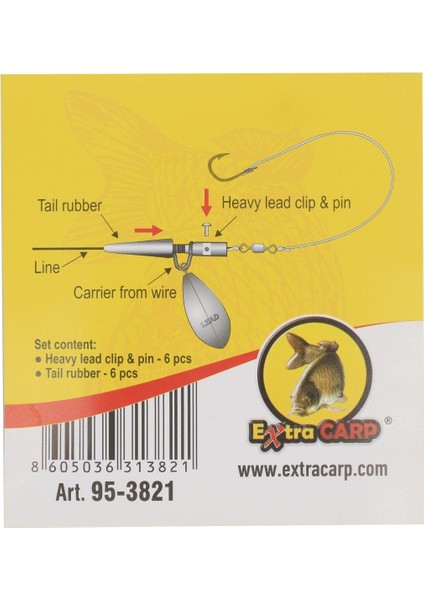 Camou Heavy Lead Clip & Pin 6'lı modelleri