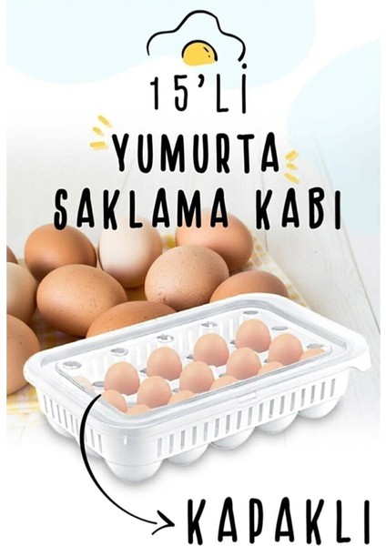 15'li Yumurta Saklama Kabı Steril Yumurtalık Kapaklı Yumurta Organizeri
