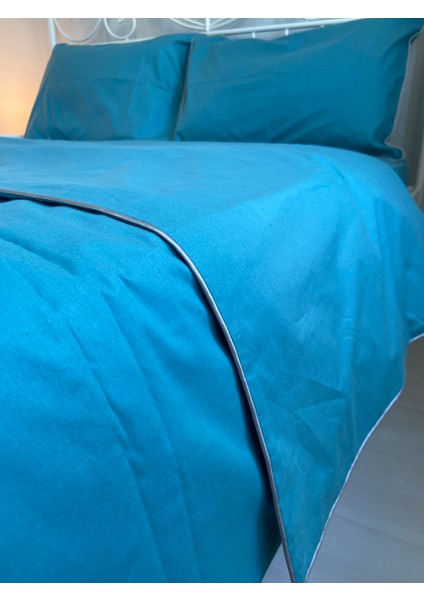 Turkuaz Pamuklu Çift Kişilik Nevresim Takımı fiyatları