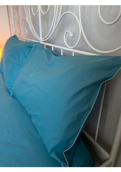 Turkuaz Pamuklu Çift Kişilik Nevresim Takımı fırsatları