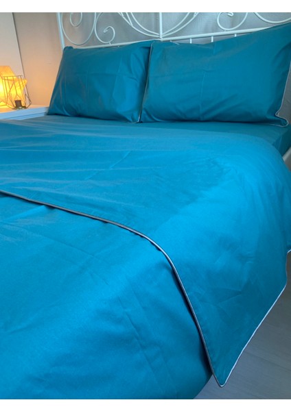 Turkuaz Pamuklu Çift Kişilik Nevresim Takımı indirimleri