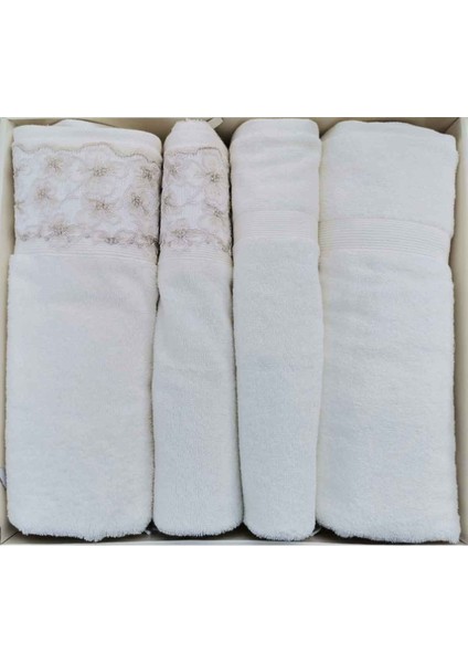 Begonvil Best Set (Hamam Takımı) Krem-Krem