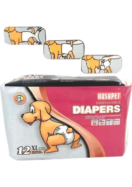 Köpek Alt Tuvalet Bezi 12 Adet Xl