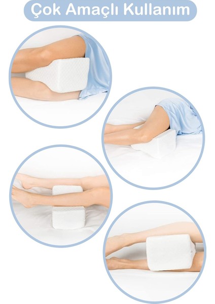 Ortopedik Bacak Arası Yastık Destek Minderi Yan Yatış Yastığı Ergonomik Hamile Posizyon Yastığı