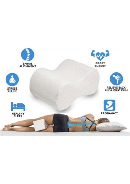 Ortopedik Bacak Arası Yastık Destek Minderi Yan Yatış Yastığı Ergonomik Hamile Posizyon Yastığı