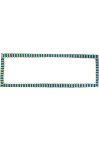 Candy Runner - Mavi Gri Nakış Işlemeli Dekoratif Masa Örtüsü fiyatları