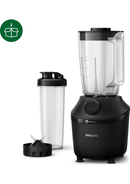 Ev Aletleri Standlı Blender, 450 Watt, Problend Teknolojisi, 1,9 Litre Plastik Hazne, Içme Şişesi Dahil, Siyah