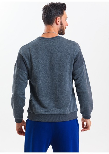 Antrasit Melanj Parçalı Sweatshirt fırsatları