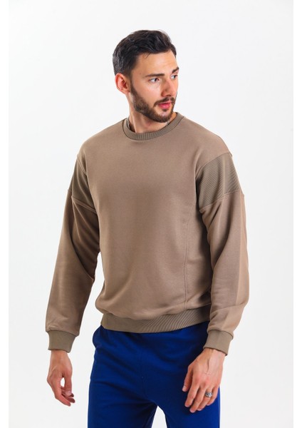 Kahverengi Parçalı Sweatshirt modelleri