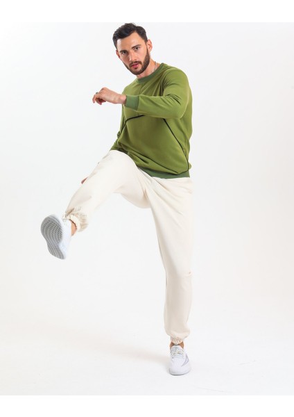 Haki Kanguru Cepli Sweatshirt