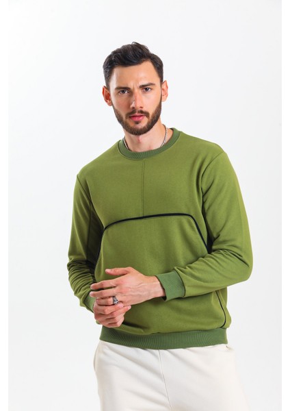 Haki Kanguru Cepli Sweatshirt modelleri