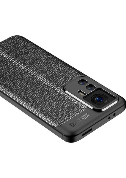 Xiaomi 12T Pro Kılıf Niss Deri Desen Silikon
