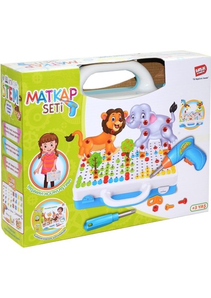 URT014-001 Birlik, 3D Eğitici Matkap Seti Hayvanlar