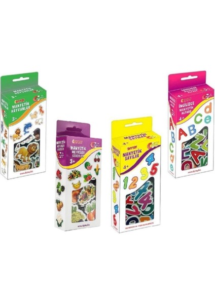 4'lü Buzdolabı Manyetik Bultak Puzzel - Hayvanlar - Meyveler Sebzeler -Taşıtlar Magnet 1-6 Y fiyatları