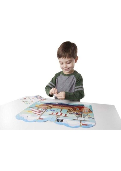 Melissa & Doug Kabartmalı Tak Çıkar Çıkartma Seti Korsanlar