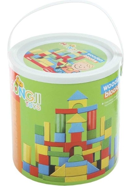 Ahşap Bloklar 80 Parça (Kovalı)