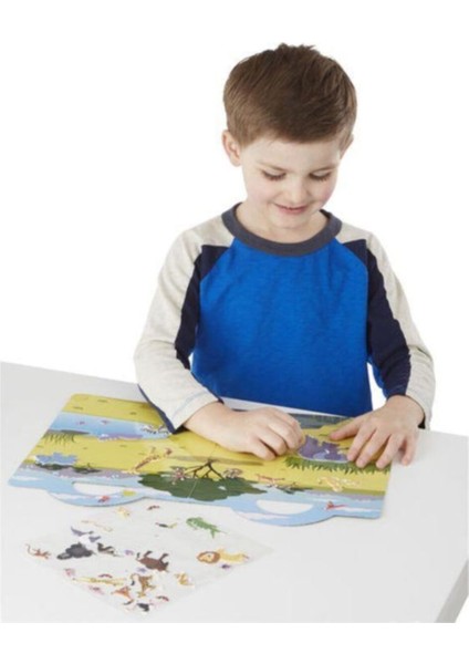 Melissa & Doug Kabartmalı Tak Çıkar Çıkartma Seti Safari