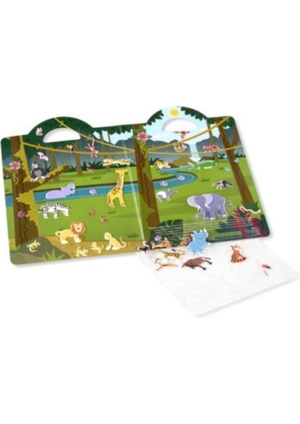 Melissa & Doug Kabartmalı Tak Çıkar Çıkartma Seti Safari