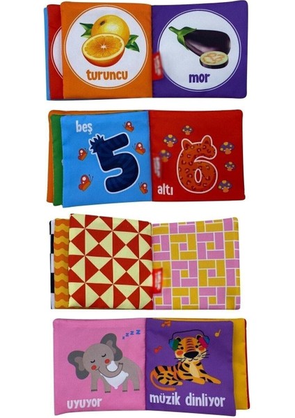 Minikdahileroyuncak Bebeğimin Ilk Kitap Seti Hışırtılı Bez Kitap