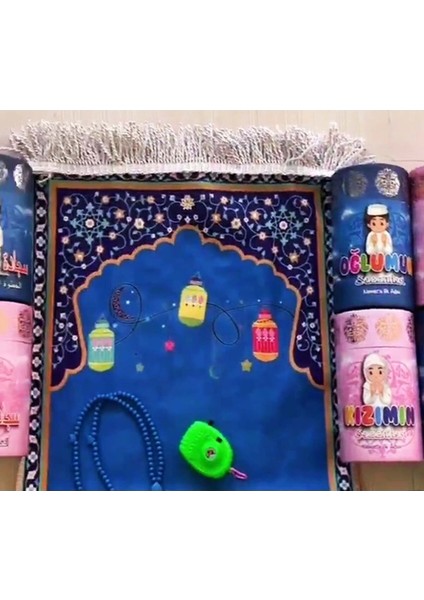 -Namaza Ilk Adım Oğlumun Seccadesi Tesbih Kumbara Oyuncak Çocuk Namaz Seti fiyatları