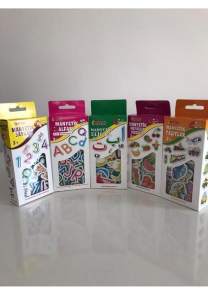 Diy Toys Manyetik -Sebzeler-Sayılar-Alfabe-Elif Ba-Taşıtlar Manyetik