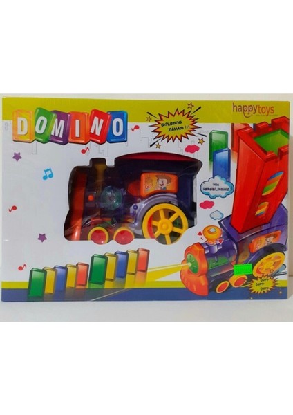 Domino Taşları Dizen Pilli Tren Brick Toys Oyuncak