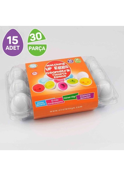 Circle Toys Geometrik Yumurta Eşleme Oyunu 15'li fiyatları